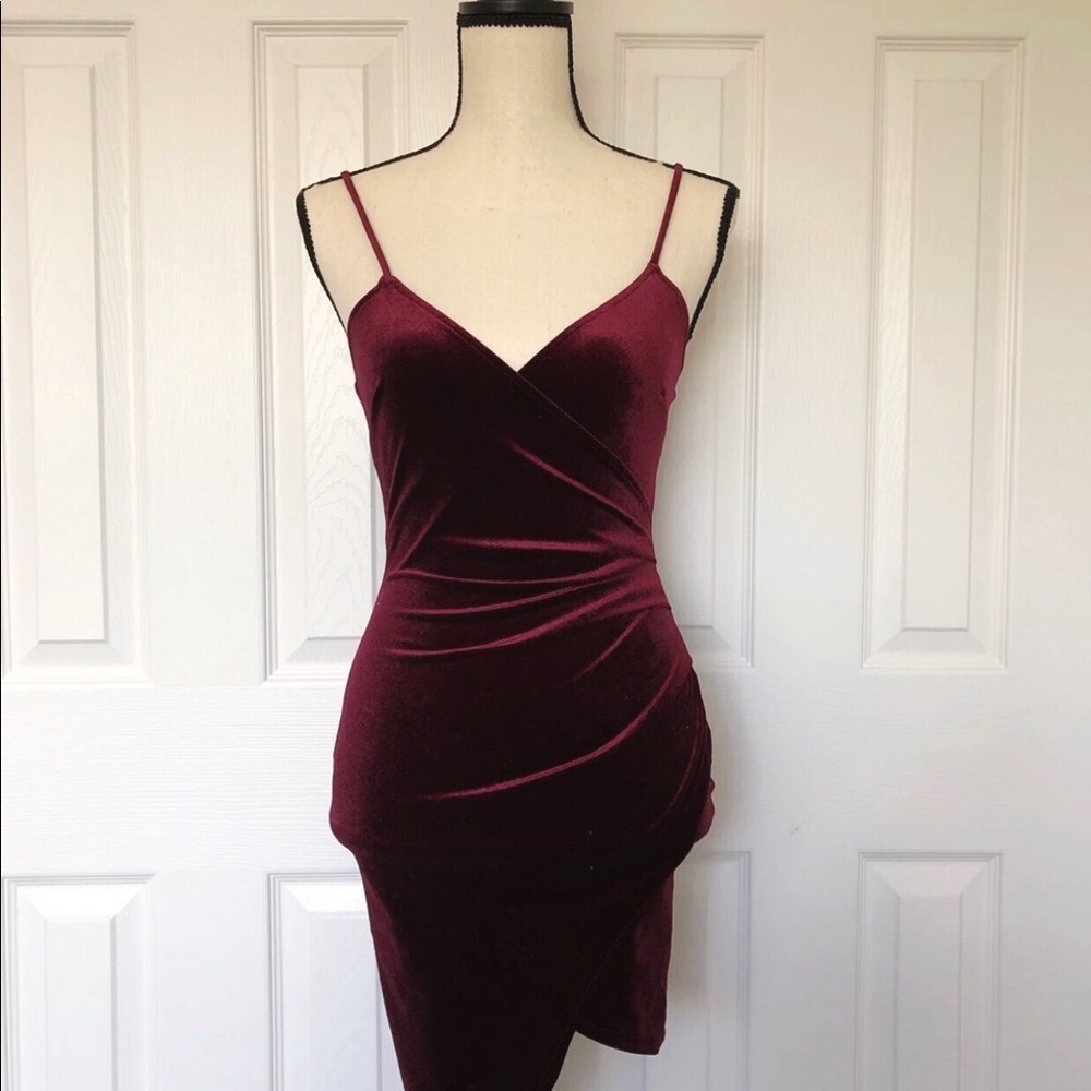 Sexy dark red dress